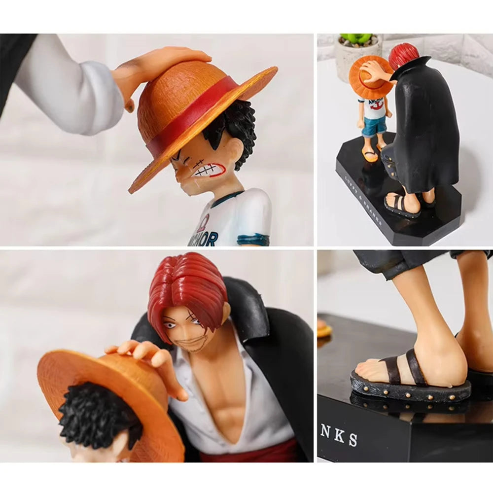 18cm One Piece Anime Figure Four Emperors Shanks Straw Hat Luffy Action Figure One Piece Sabo Ace Sanji Roronoa Zoro Figurine