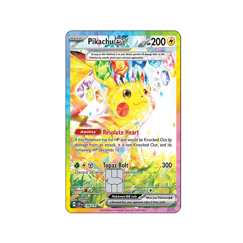 Sv8a PTCG Eevee Credit Card Skin Stickers Eeveelution Series Sticker for VISA Credit Card Debit Beautify Decoration No Residue