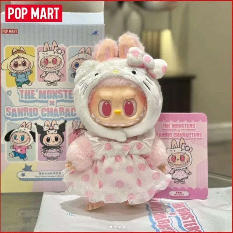 POP MART LABUBU  THE MONSTERS × Sanrio Characters Macaron  Front High Energy Have A Seat Cola Series Vinyl Plush Blind Box