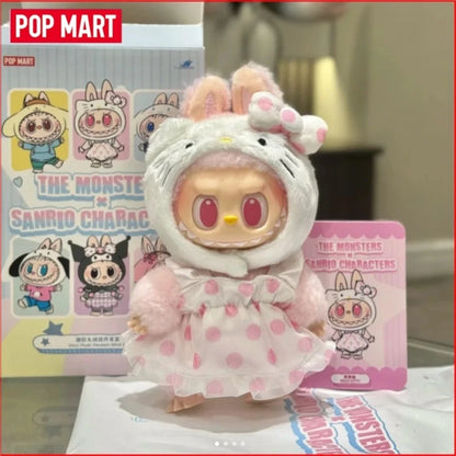 POP MART LABUBU  THE MONSTERS × Sanrio Characters Macaron  Front High Energy Have A Seat Cola Series Vinyl Plush Blind Box
