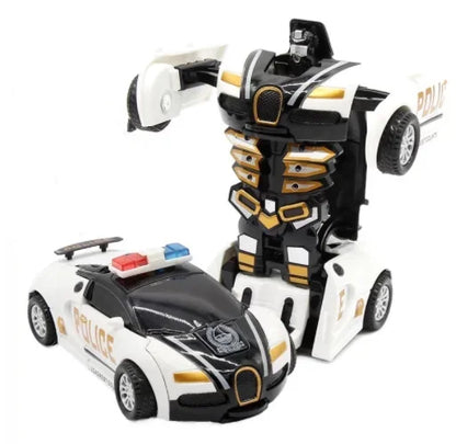 Mini 2 In 1 Car Toys One-key Deformation Car Toys Automatic Transformation Robot Model Car Diecasts Toy Boys Gifts Children Toy