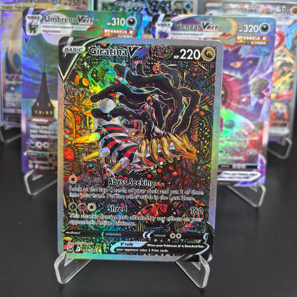 DIY PTCG Pokemon Collection Cards Charizard Rayquaza Lugia Giratina V  Self Made Cards Classic Game Anime Cards Gift Toys
