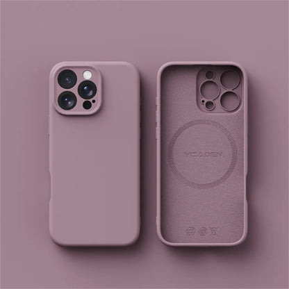 Luxury Liquid Silicone For Magsafe Case For iPhone 17 Air 16 Plus 15 14 13 12 Pro Max 17Pro Wireless Charging Skin Smooth Cover