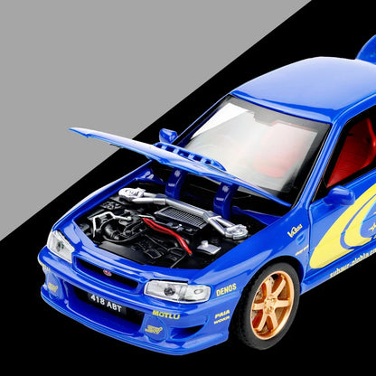 JDM 1/32 Subaru Impreza WRX STI Supercar Diecast Model Alloy Metal Car Classic Love Collection Hobby Birthday Gifts With Friend
