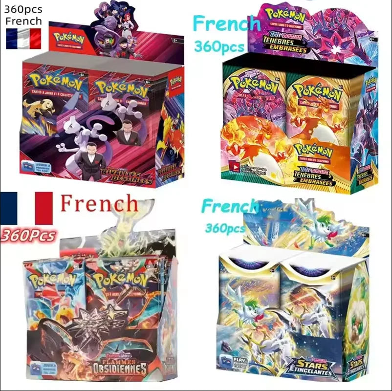 360P French Pokémon TCG: Ecarlet & Violet Etsncelles Astral Radiance Obsidian Flames Booster Box Pokemoned Card Game 36 Pack Box