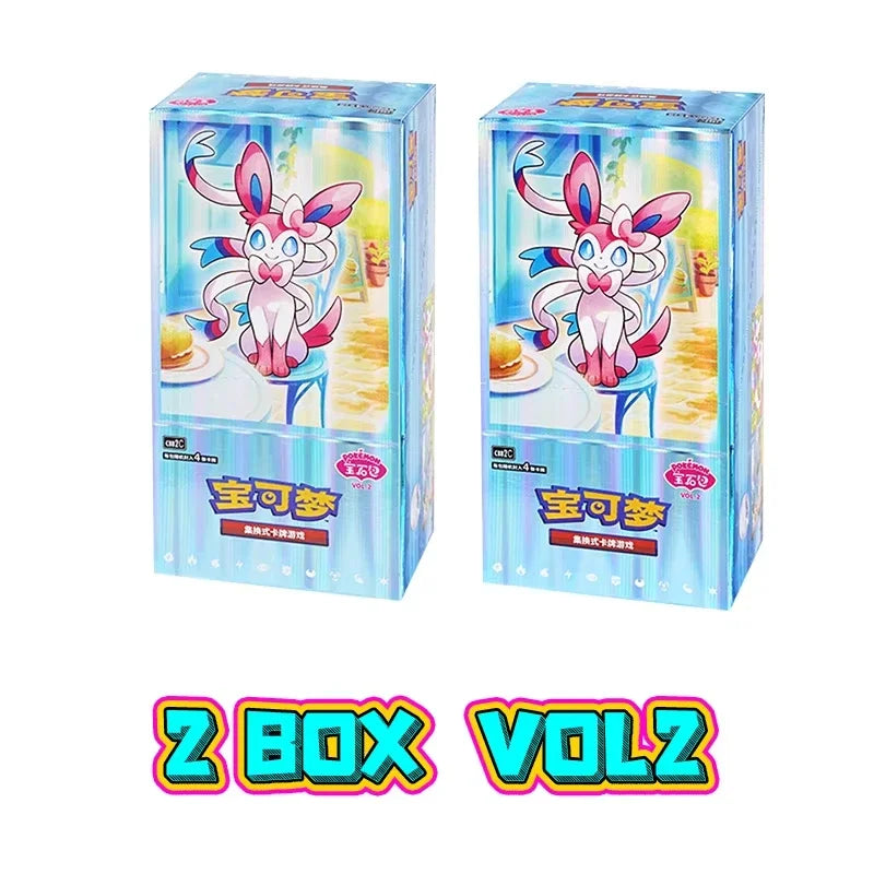 100%Original Pokemon Gem Pack Vol3 Edition Cards Anime Pokemon PTCG Trading Gem Bag 2 Cards Collected Toy Social Birthday Gift