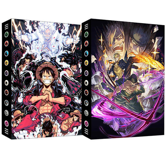 ONE PIECE Monkey D. Luffy Roronoa Zoro 240pcs Card Album Book Game Card Holder Binder PTCG VMAX Game Card Collection Toys Gift