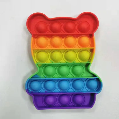 Sensory Toys Rainbow Dinosaur Fidget Toys Children Push Its Kawaii Autism Needs Squishy Stress Reliever Toys Aнтистресс