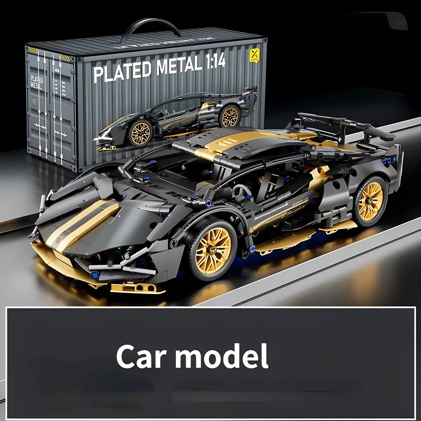 Technical Racing Sport Car Model Building Blocks technic adults 1:14 DIY Supercar Brick Puzzle Toys Kid Adult Gift（1280+granule）