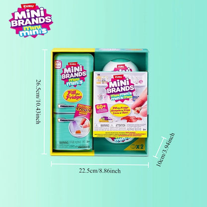 ZURU Original Fill The Fridge Mini Refrigerator Set Mini Brands Ball Series Blind Box Mystery Box Play House Toy Decor Gifts