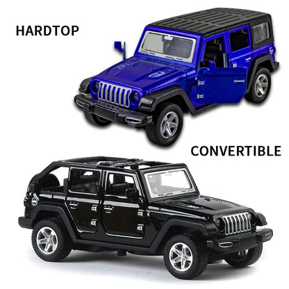 Bagged 1:36 alloy JEEPS Wrangler pull-back off-road car toy imitation off-road pull-back car, boys and children toys