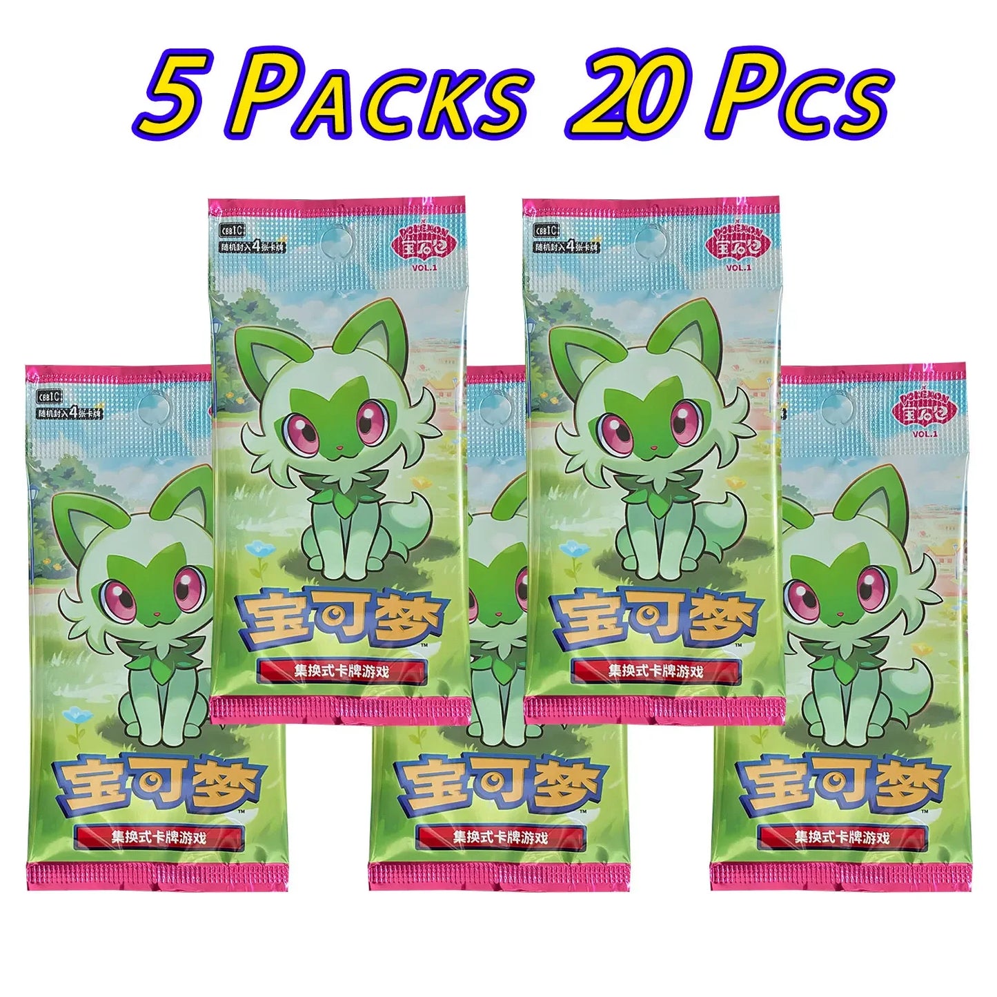100%Original Pokemon Gem Pack Vol3 Edition Cards Anime Pokemon PTCG Trading Gem Bag 2 Cards Collected Toy Social Birthday Gift