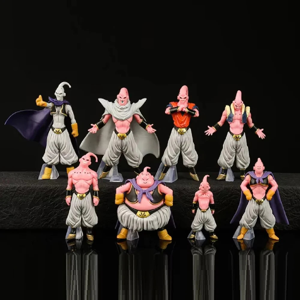 New 8pcs/Set Dragon Ball Z Anime Figure Majin Buu  Fat Buu PVC Action Figures Collection Model Toys For Children Adult Gifts