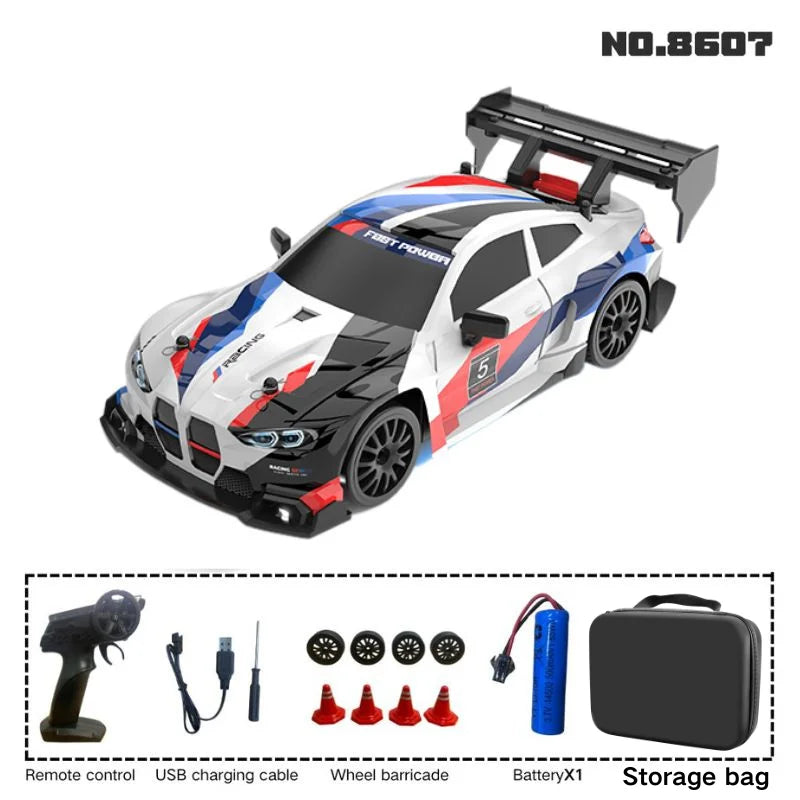 New 1:24 RC drift vehicle, Mustang 4WD cars, racing car with remote control, gift, competition racing car, children's toy