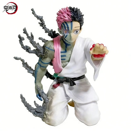 14cm Anime Demon Slayer Akaza Hakuji  Figure Model Doll Action Figurine Pvc Decoration Peripheral Desktop Ornament Toy