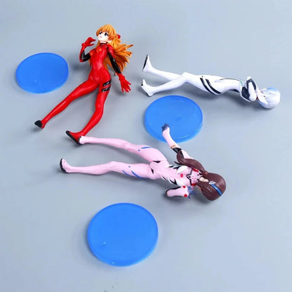 3Pcs/set Neon Genesis EVANGELION Anime Figure Eva Ayanami Rei Asuka Langley Soryu Makinami PVC Action figure Toys Model Gift
