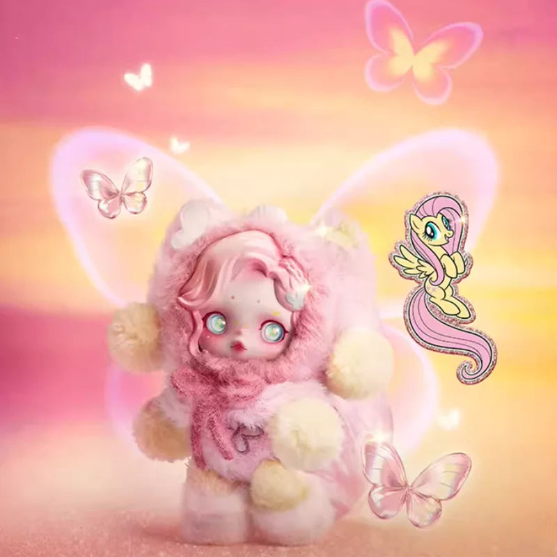 POP MART SKULLPANDA My Little Pony Series Plush Doll Pendant Trendy Blind Box Toys Mystery Box Action Figure Surprise