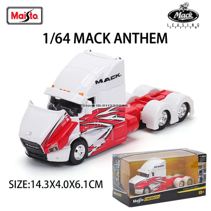 Maisto 1:64 International Mercedes-Benz MACK Anthem Trailer model simulation car model alloy car toy male collection gift