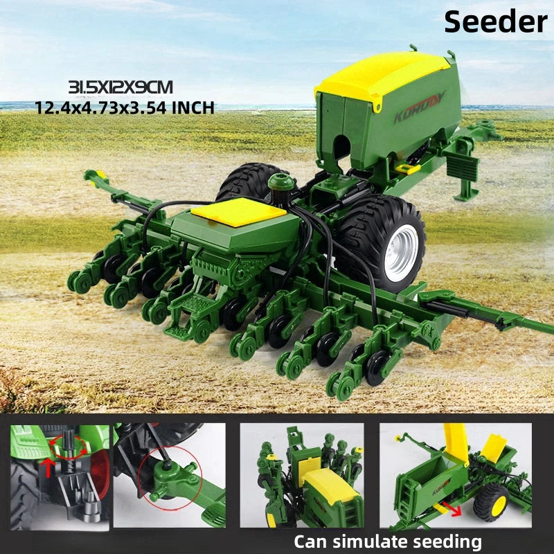 Large Scale Tractor toys DIY Farmer Car Playset Toy Transport Trailer Engineering  Birthday Gifts