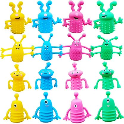 5/10/20PCS Cute Monster Finger Topper Toys Soft Rubber Stretchy Fidget for Kids Birthday Party Favors Guests Gifts Goodies toys
