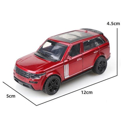 (Bagged) 1/36 scale replica Range Rover die-cast toy car model, three doors that can be opened, pullback function, boy's toy.
