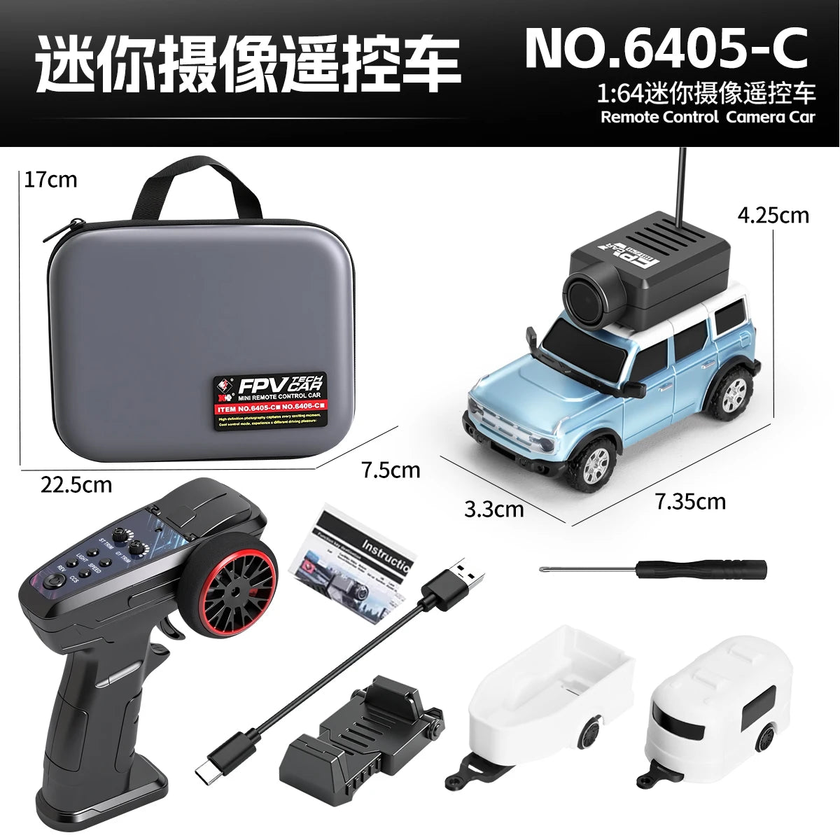 WLtoys 6405 6406-C Remote Control Camera Car With FPV View 720P Video APP Control VR Function 2.4G WiFi RC Drift Car 1:64 Scale