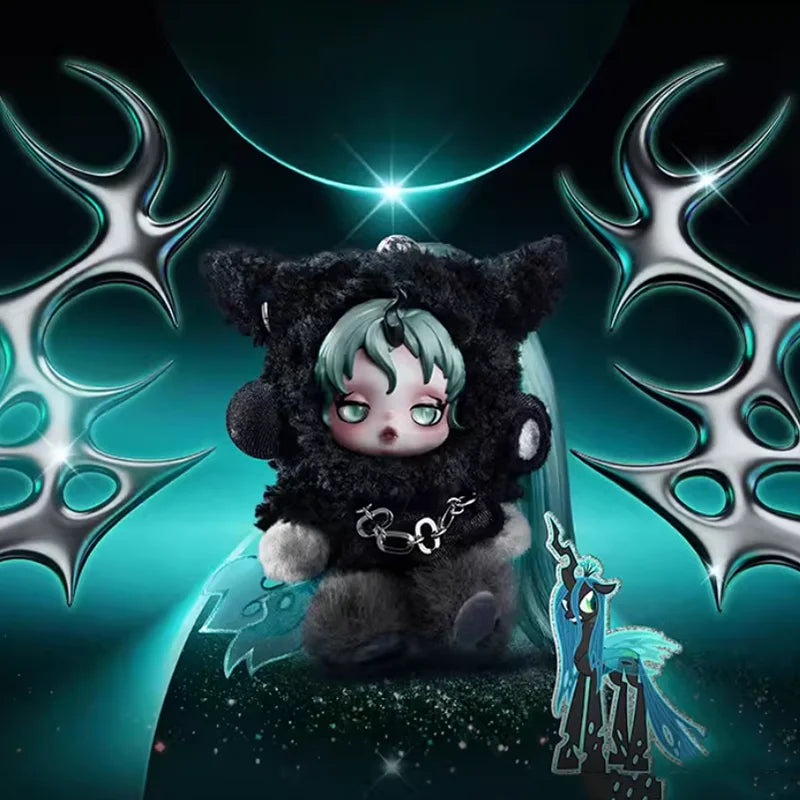 POP MART SKULLPANDA My Little Pony Series Plush Doll Pendant Trendy Blind Box Toys Mystery Box Action Figure Surprise