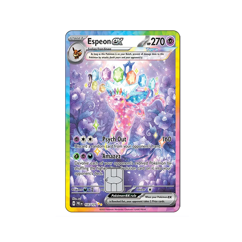 Sv8a PTCG Eevee Credit Card Skin Stickers Eeveelution Series Sticker for VISA Credit Card Debit Beautify Decoration No Residue