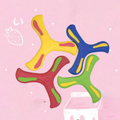 1/2/3pcs Children Boomerang Soft Three-leaf Cross Adult-kids Interactive Outdoor Toy Early Education Puzzle Decompression Gift