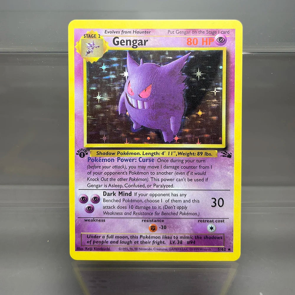 Foil PKM Single Cards Pikachu Charizard EX Bubble Mew Game Rare Collection Cards PTCG Rainbow Proxy Cards