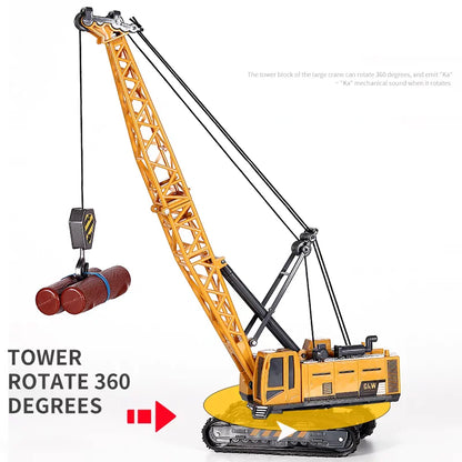 Engineering Diecast Toys for Boys Alloy+Plastic Tractor Excavator Backhoe Crane Bulldozer Kids Truck Children Vehicle Model Gift