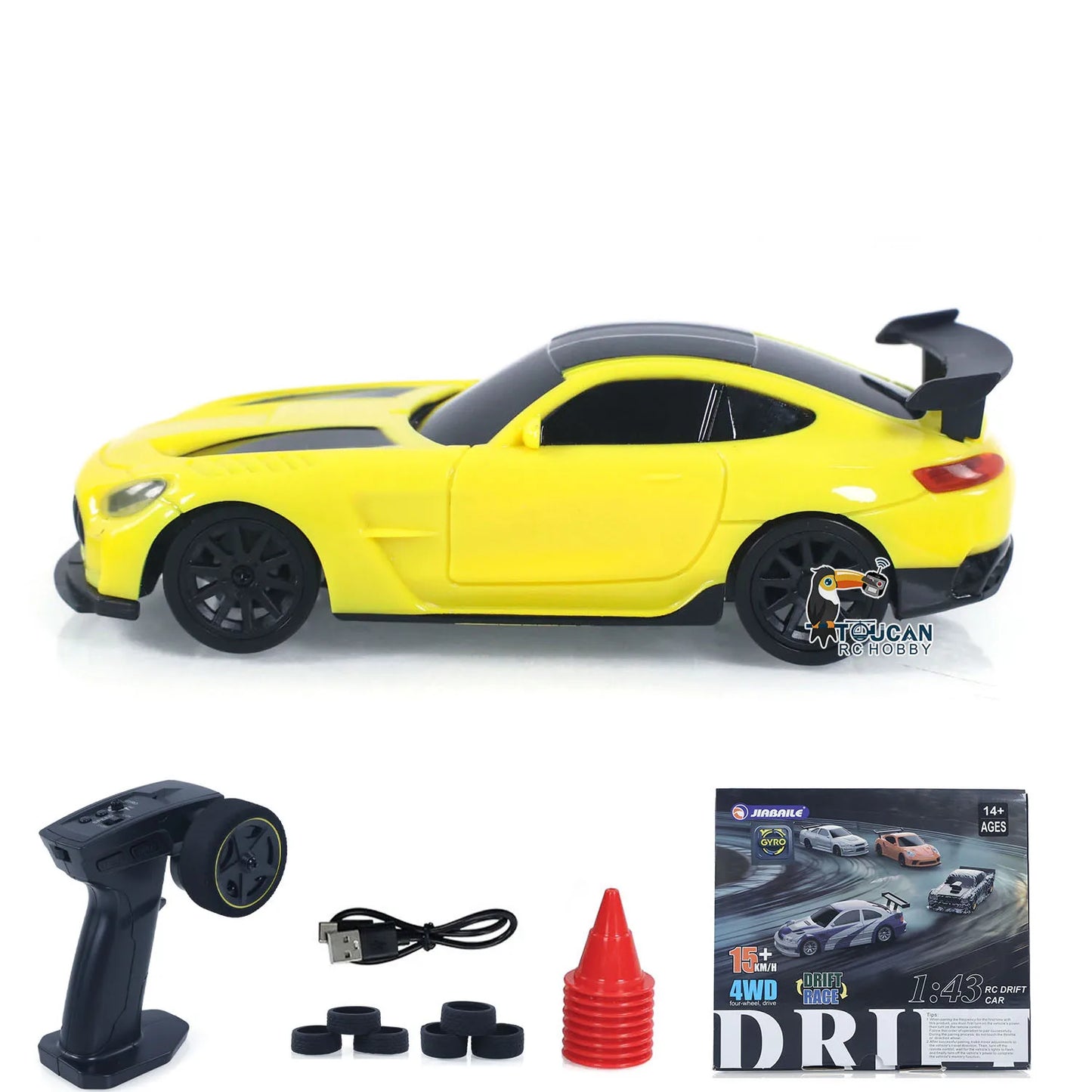 Upgrade Gyro Mini Toys 4WD 1/43 RC Speed Car RTR 2.4G Radio Control Racing Drifting Car Four-wheel Drive High Speed Model Gifts