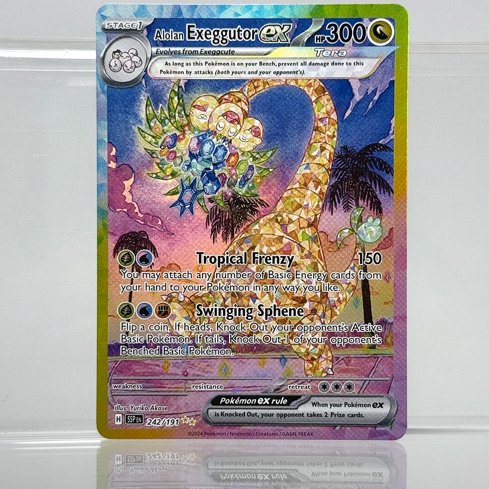 PKM Holographic PROXY Cards Scarlet-Violet Series Latias EX Pikachu EX Alolan Exeggutor PTCG Game Collection Cards Game Toys