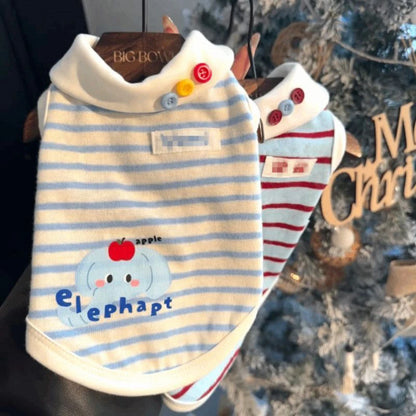 Striped Puppy Shirt Dog Summer Vest Cute Thin Vest for Dogs Chihuahua Bichon Witer Cat Undershirt Cat Sweatshirt Clothing