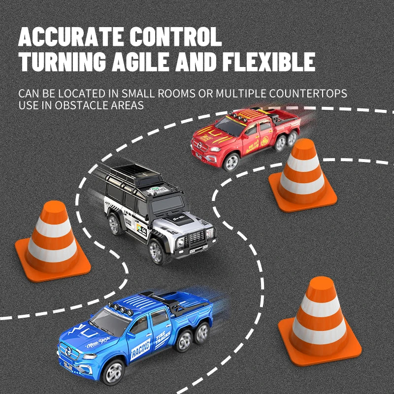 5501Black RC Car MINI Alloy 1/64 Remote Control Car Convenient to Carry 60 Minutes of Work Time Children's Gifts Electronic Toys