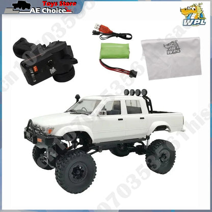 New WPL C64-1 RC Car 1:16 Hailax 2.4G 4WD Remote Control Pick-up Truck Controllable LED Light Electric Toy Off-Road Vehicle Mode