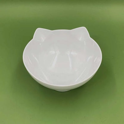 Cat Bowls, Cat Food Bowls Elevated Tilted, Anti Vomiting Kitty Bowl for Puppy and Bunny, Orthopedic for Indoor Cats