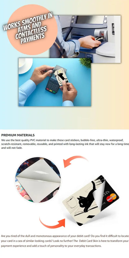 Sv8a PTCG Eevee Credit Card Skin Stickers Eeveelution Series Sticker for VISA Credit Card Debit Beautify Decoration No Residue