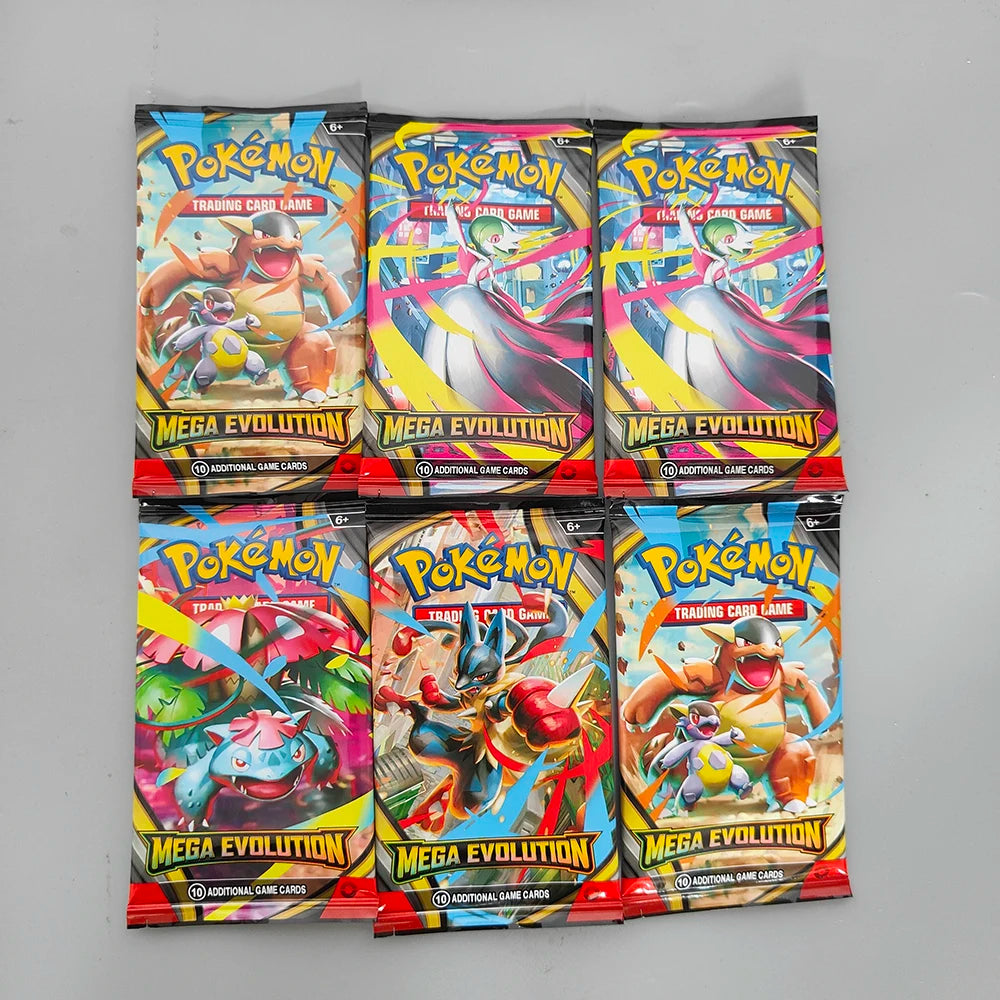360Pcs Pokemon Card MEGA EVOLUTION Lucario Prismatic Evolutions Game Cartoon English Booster Battle Transaction Card Gift