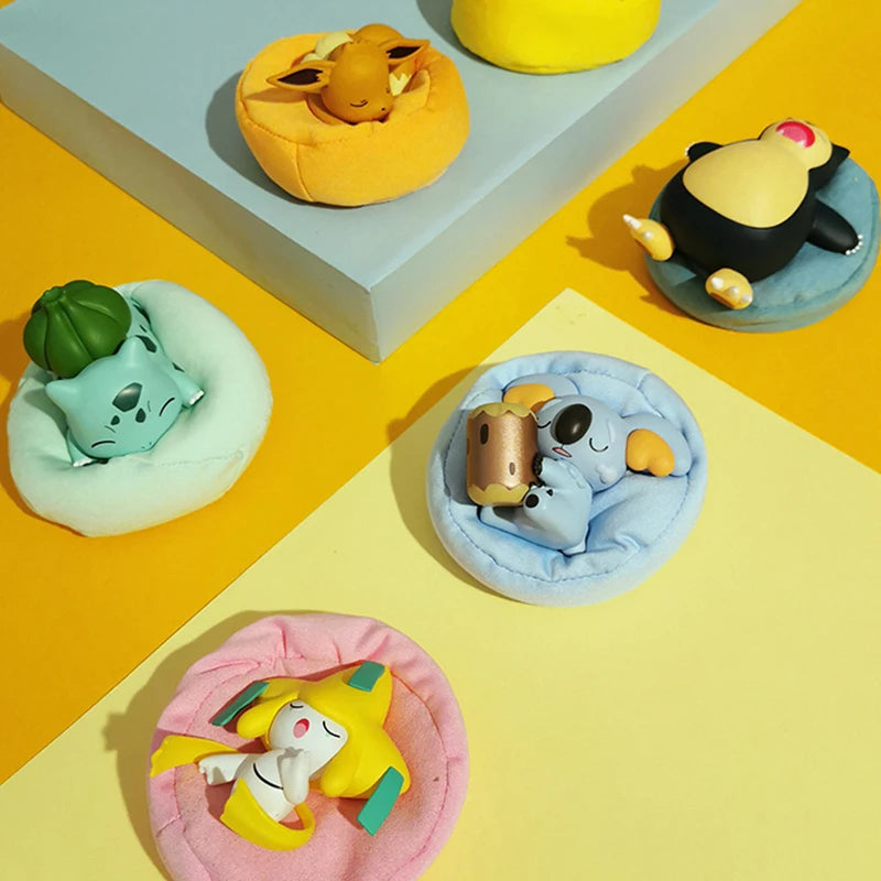 6Pcs/Set Pokemon Pikachu Bulbasaur Anime Figures toys Sleep Starry Dream Series Action Figure Cartoon Birthday gift