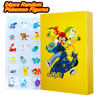 Pokemon Figure Advent Calendar Gift Box mini Pikachu Character Doll Bulbasaur Children Christmas Toy Gifts