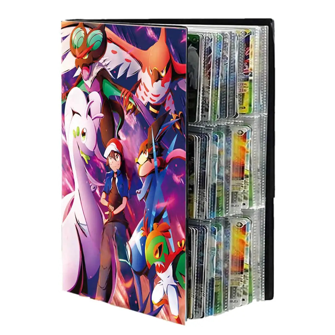 9 Pocket Anime Cover Cards Album Collection Holder Binder Folder Fit For Pokmon YuGiOh TCG Game Sports Football 540 Card Storage