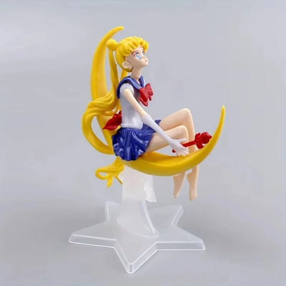 15CM Anime Sailor Moon PVC Doll Girl Toy Cake Decoration Action Figures Model Car Ornament Children Birthday Gift Doll