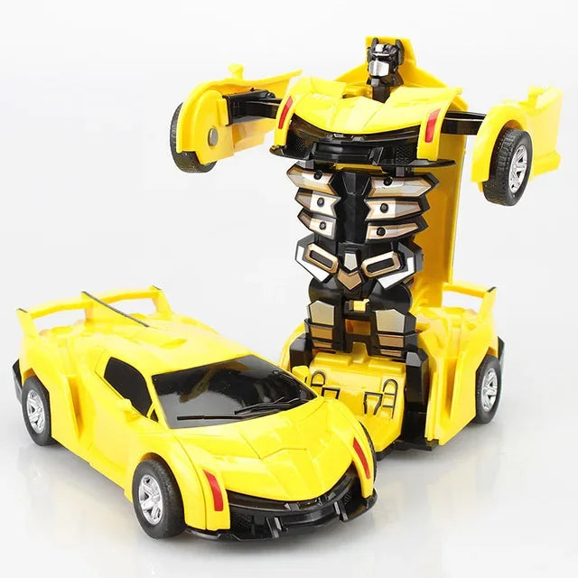 Mini 2 In 1 Car Toys One-key Deformation Car Toys Automatic Transformation Robot Model Car Diecasts Toy Boys Gifts Children Toy