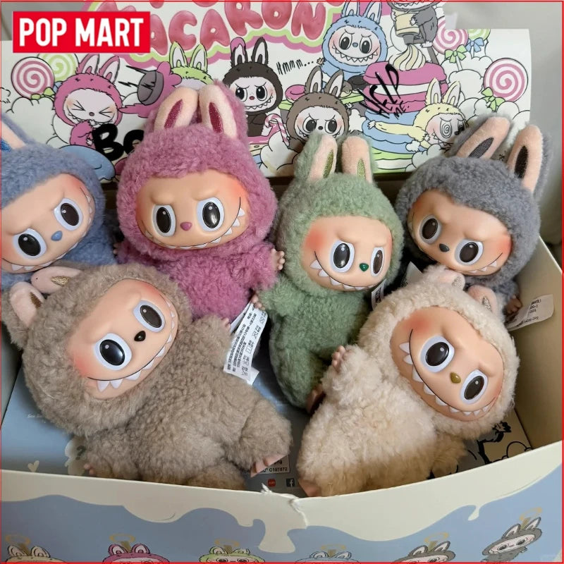 POP MART LABUBU  THE MONSTERS × Sanrio Characters Macaron  Front High Energy Have A Seat Cola Series Vinyl Plush Blind Box