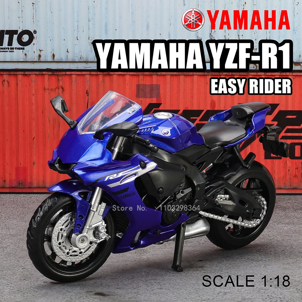 MSZ 1:18 Kawasaki Ninja H2R Suzuki YAMAHA alloy die-cast car motorcycle model, toy gift giving, die-cast static motorcycle model