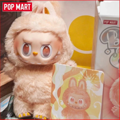 POP MART LABUBU  THE MONSTERS × Sanrio Characters Macaron  Front High Energy Have A Seat Cola Series Vinyl Plush Blind Box