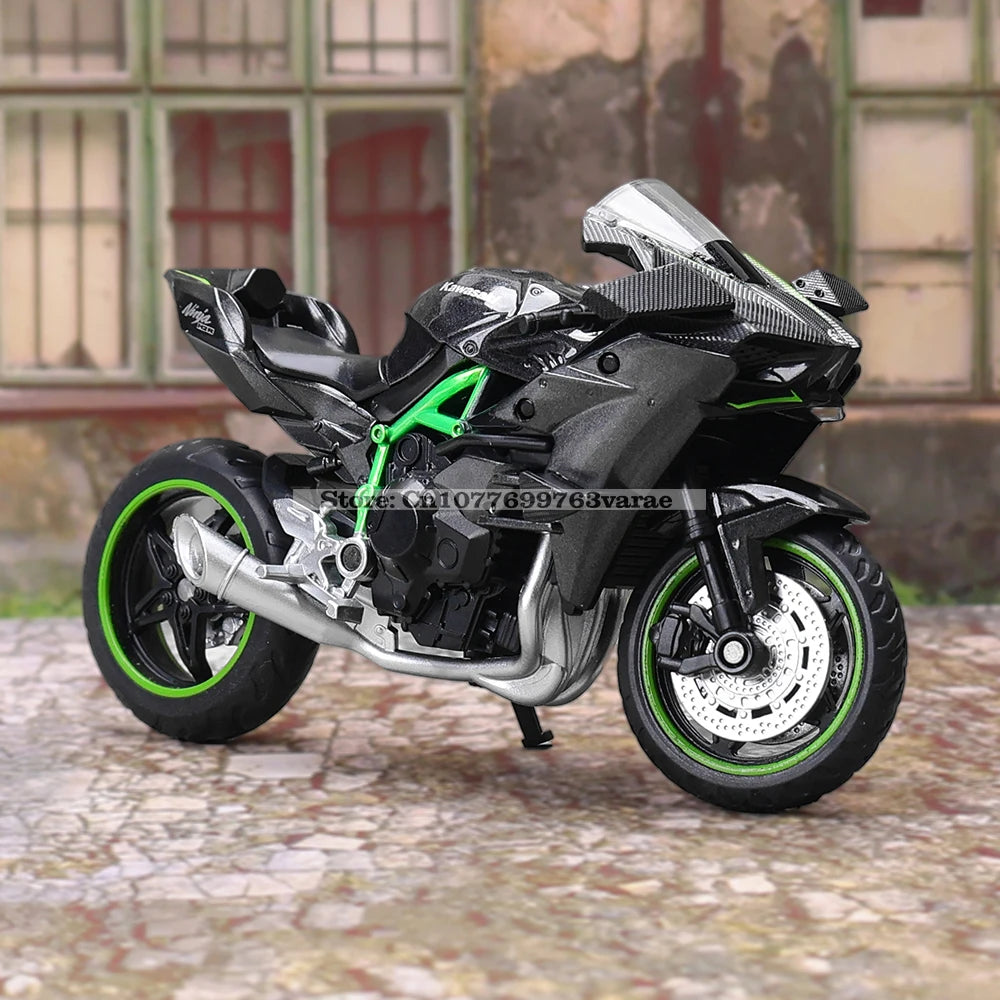 MSZ 1:18 Kawasaki Ninja H2R Suzuki YAMAHA alloy die-cast car motorcycle model, toy gift giving, die-cast static motorcycle model