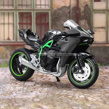 MSZ 1:18 Kawasaki Ninja H2R Suzuki YAMAHA alloy die-cast car motorcycle model, toy gift giving, die-cast static motorcycle model