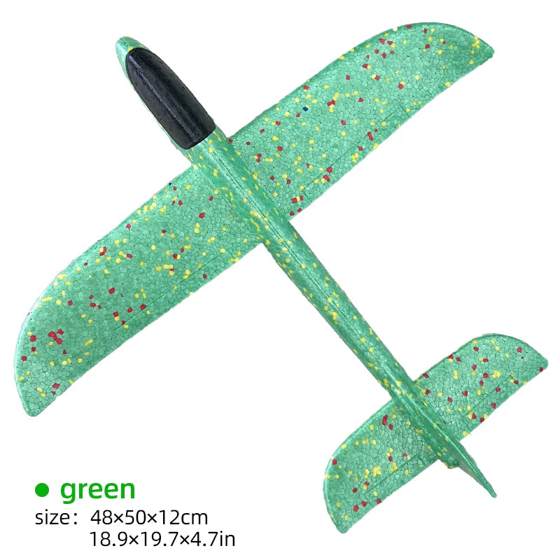 50/33CM Big Flash Glider Foam Plane Hand Throw Light Inertial AirPlane Outdoor Launch Fun of Kids Toys for Children Boys Gift